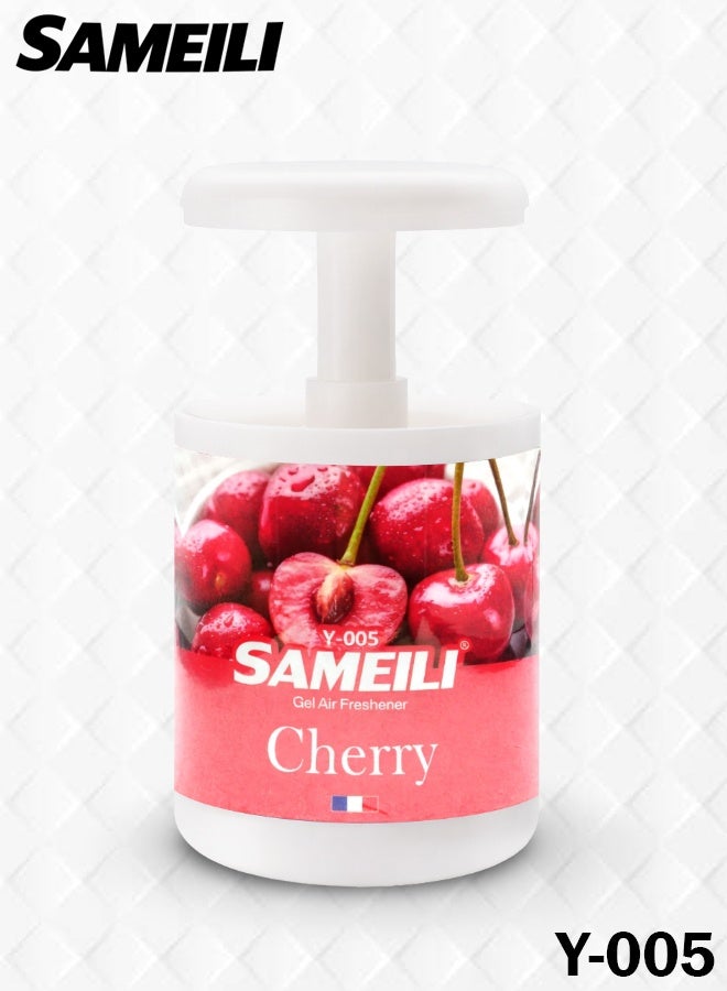 ساميلي معطر جو جل برائحة الكرز Y-005 للسيارة، حامل أكواب لوحة القيادة، المنزل، المكتب، غرفة النوم. عطر جل صلب، شدة رائحة قابلة للتعديل، يدوم طويلاً، يزيل الروائح الكريهة. مناسب للسيارات، غرف المعيشة، أماكن العمل، والمناطق العامة. آلية سحب، غير قابل للانسكاب، للاستخدام الداخلي. - Image 1